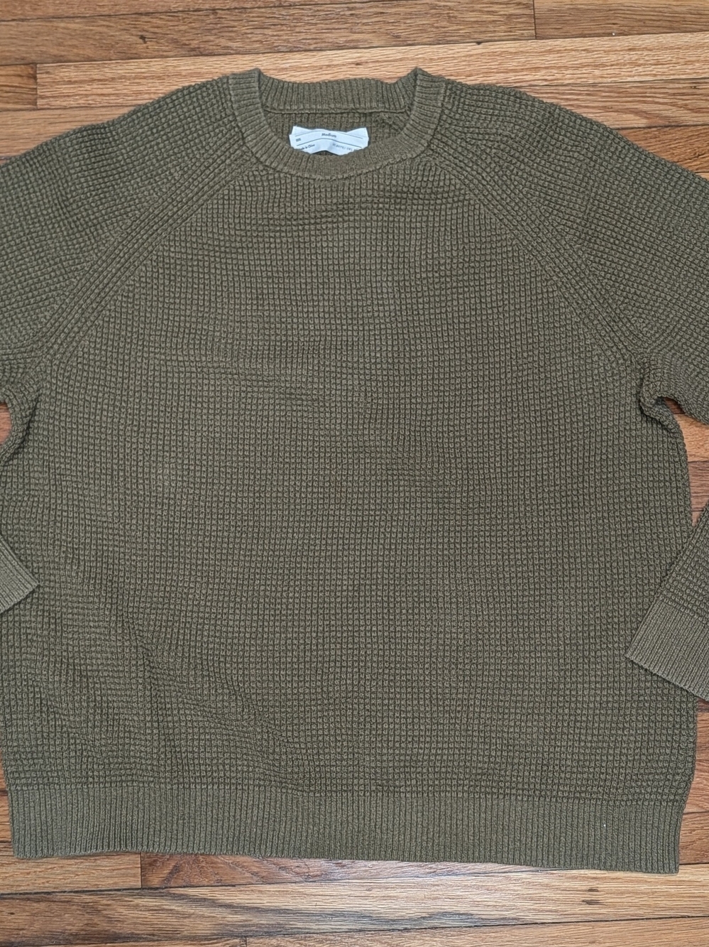 Rei Co-Op Wallace Lake Olive Waffle Sweater - Size Medium